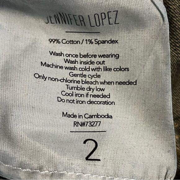 NWT Jennifer Lopez Boyfriend Mid Rise Straight Leg Jeans size 2 Stretch Denim - Picture 5 of 14
